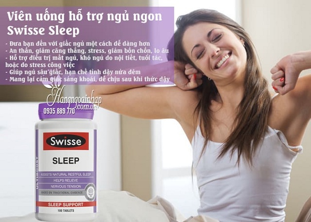 Viên uống hỗ trợ giấc ngủ Swisse Sleep 100 viên của Úc 2