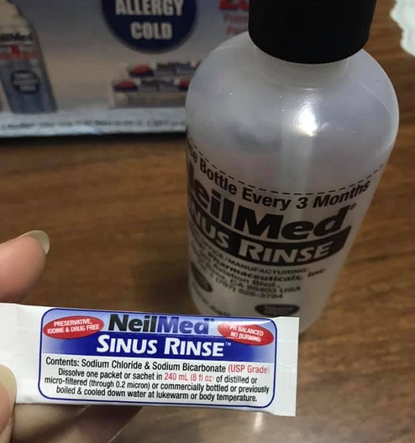 Bộ rửa mũi NeilMed Sinus Rinse bình 240ml và 50 gói 1
