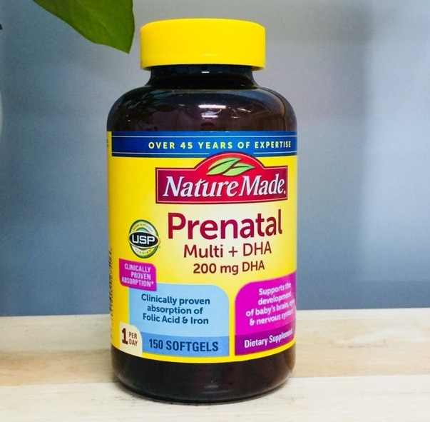 Vitamin tổng hợp Nature Made Prenatal Multi + DHA 150v 1