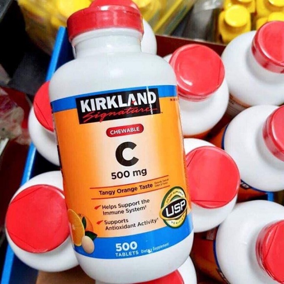 Viên nhai Kirkland vitamin C 500mg của Mỹ hộp 500 viên 9