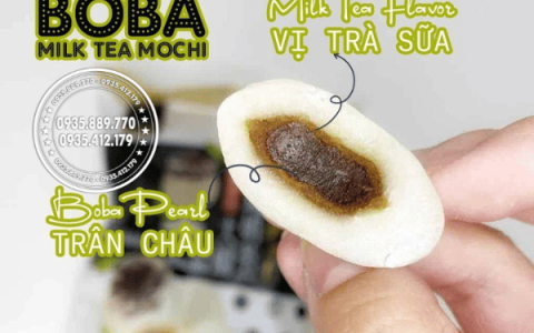 Bánh Mochi trà sữa trân châu Brown Suger Boba Milk Tea của Mỹ