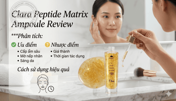 Review chi tiết sản phẩm tinh chất Clara Peptide Matrix Ampoule