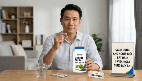 Cách dùng bổ não Ginkgo Biloba Nutricost cho người mới bắt đầu đúng chuẩn